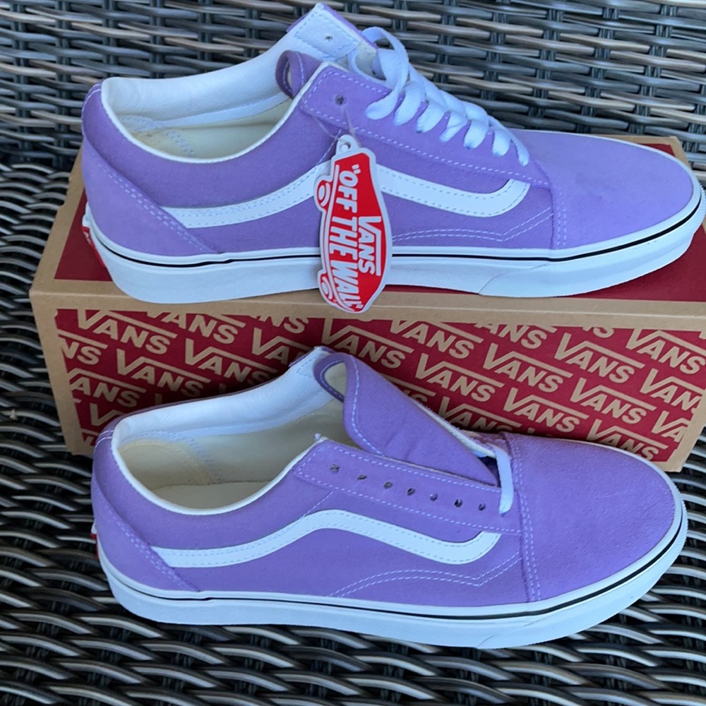Vans Old Skool Chalk Violet/True White MENS - Picture 4 of 16